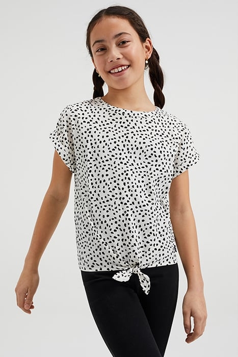 MEISJES BLOUSE MET KNOOPDETAIL EN DESSIN WHITE 2