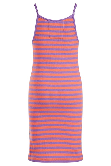 MEISJES GESTREEPTE JURK MET VOLANTS PINK 5