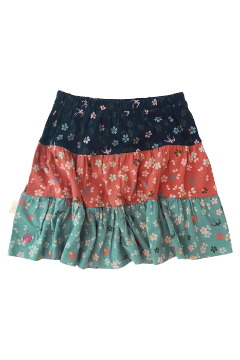 FREYA TIERED SKIRT TEAL MLT 1