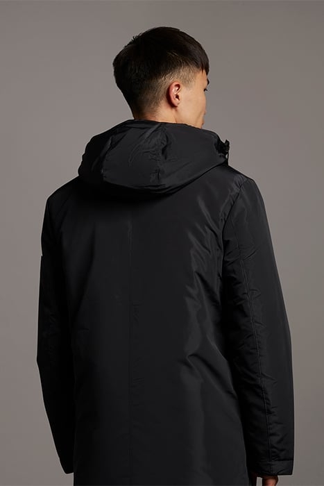 LONGLINE DUAL POCKET PARKA JET BLACK 3