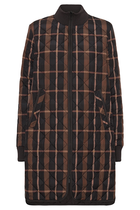 10 ART06TARTAN PADDED COAT CASHEW 1