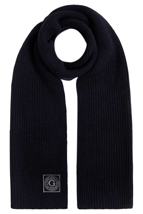 HUNTER RIBBER SCARF SMART BLUE 1