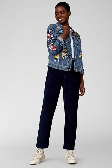 CAROLINE CROPPED DARK INDIGO CORD DARK INDIGO CORD 2