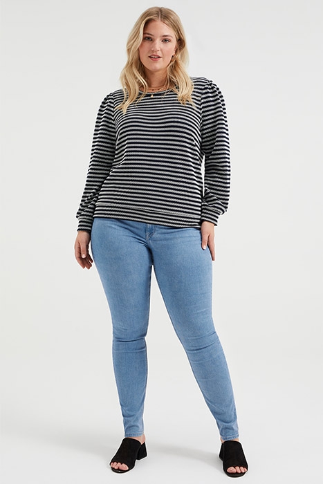 DAMES HIGH RISE SKINNY JEANS MET STRETCH - CURVE BLUE 4