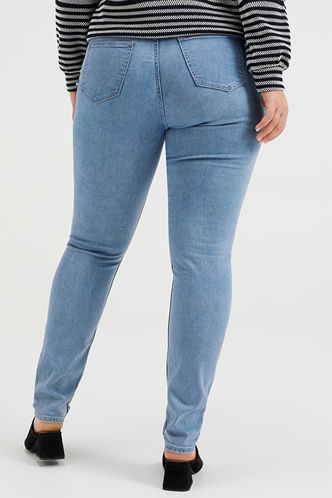 DAMES HIGH RISE SKINNY JEANS MET STRETCH - CURVE BLUE 3