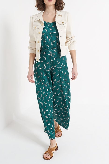 SEA GREEN PAISLEY HEART PRINT JUMPSUIT CASHMERE HEART 3