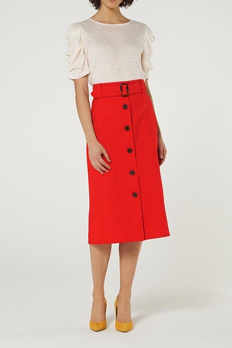 ODA MIDI SKIRT RED 1