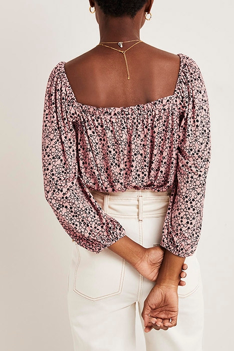 SQUARE NECK SWING JERSEY TOP PNK 2