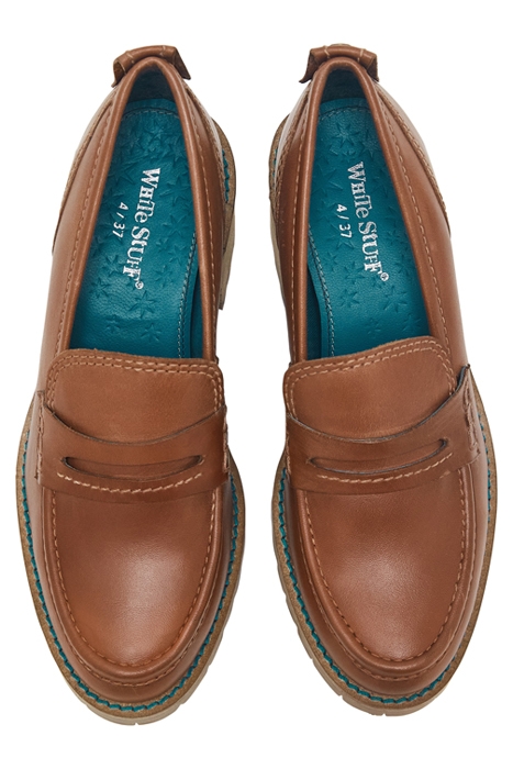 GIGI HEELED LOAFER MID TAN 3