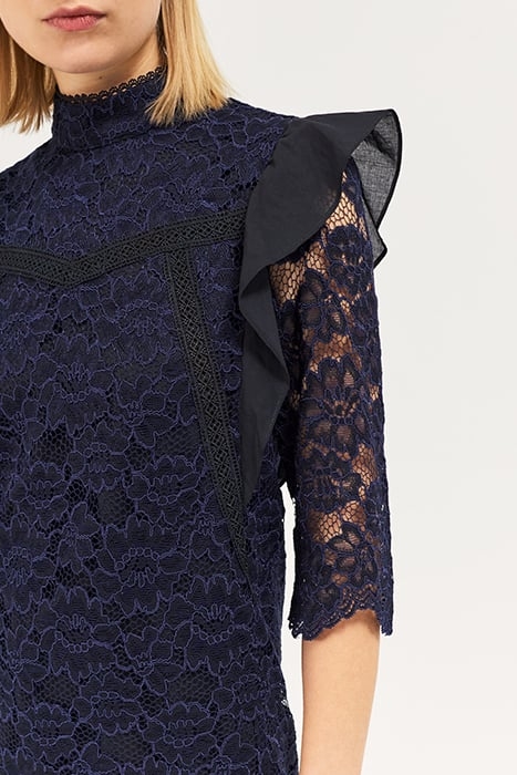 NAVY BLUE LACE DRESS BLACK 4
