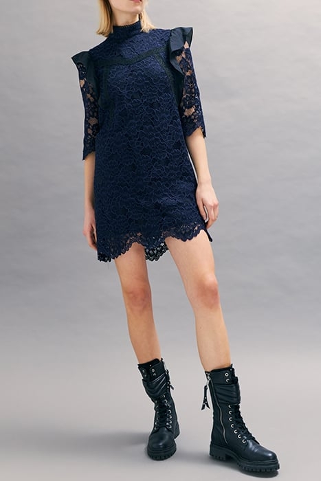 NAVY BLUE LACE DRESS BLACK 3