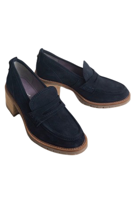 GIGI HEELED LOAFER DARK NAVY 2