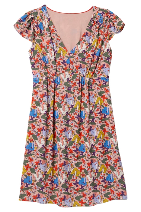 GRACE FLUTTER SLEEVE DRESS PNK 7