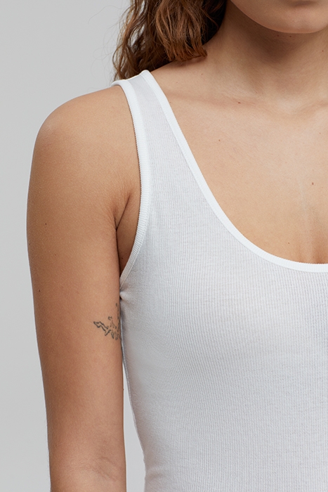 WOMEN TANKTOP RIB IVORY 3