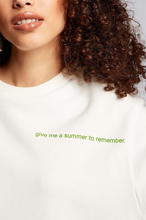 ORGANIC FELPA SWEAT T-SHIRT BUTTERMILK 3