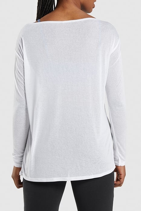 GYMSHARK TRAINING OVERSIZED LONG SLEEVE TEE WHITE 2