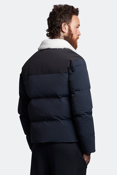 BORG COLLAR PUFFER DARK NAVY 2