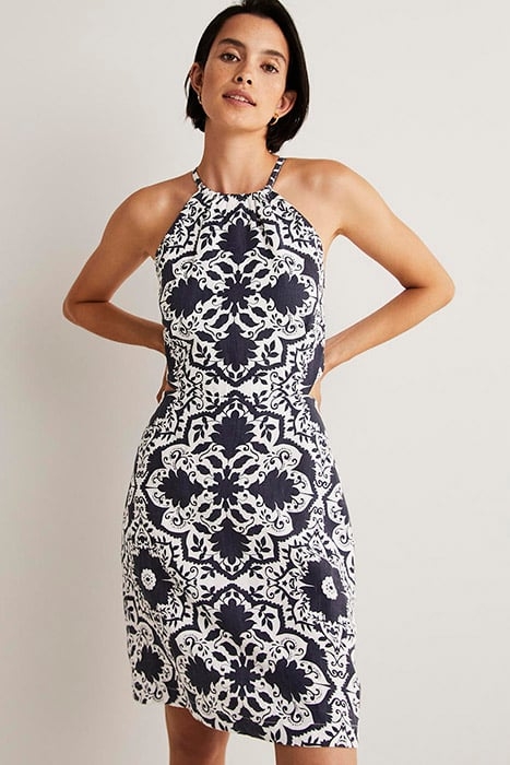 BACK DETAIL MINI DRESS NVY 1