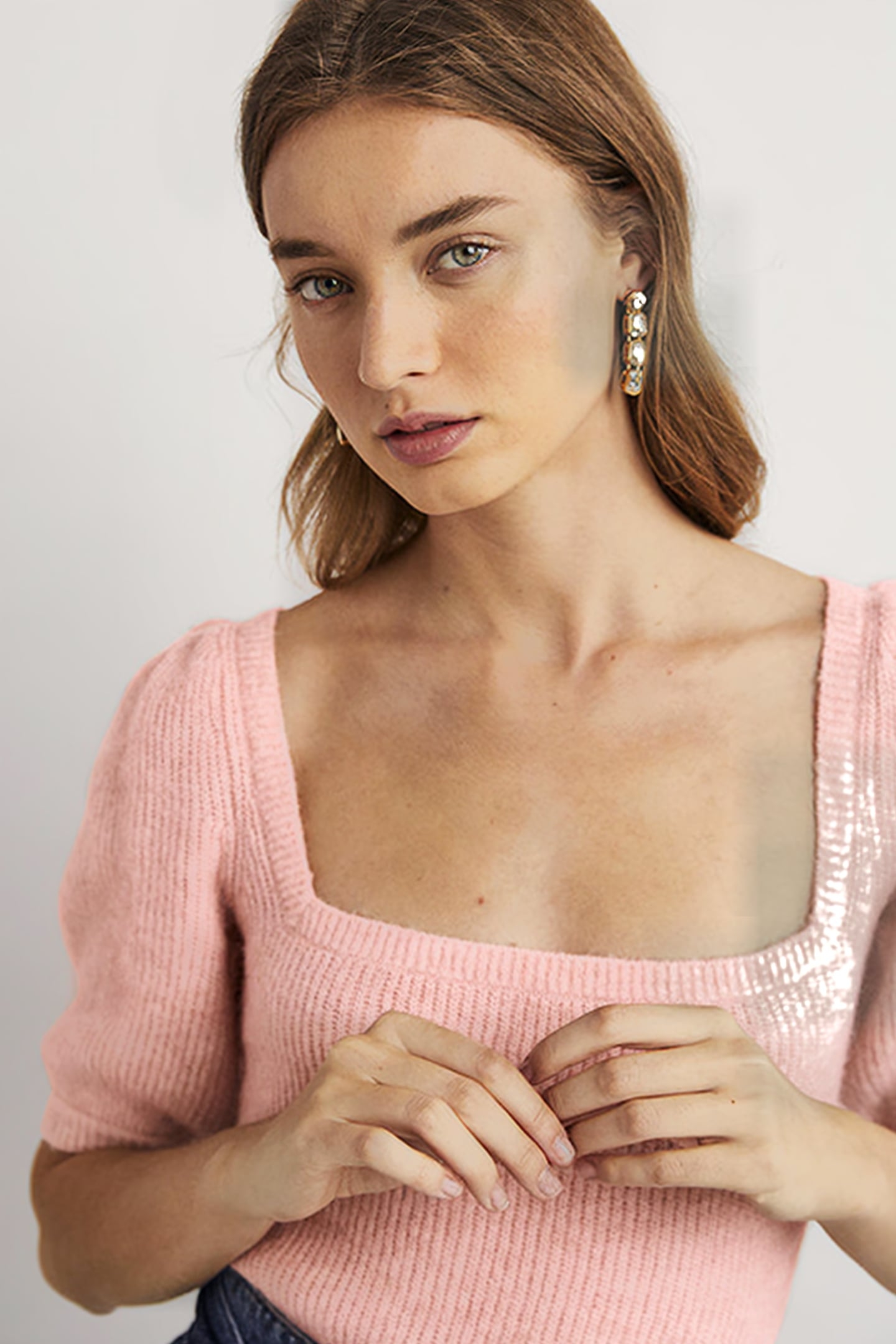 SQUARE NECK FLUFFY JUMPER PNK 4