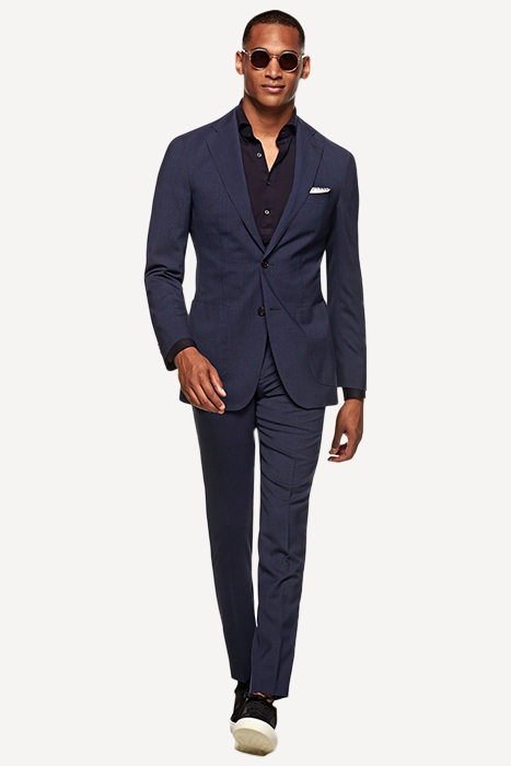 Navy Checked Havana Blazer 2