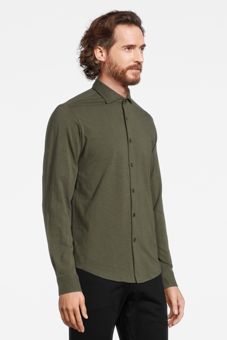 SHIRT FINE SLUB JERSEY DARK ARMY 4