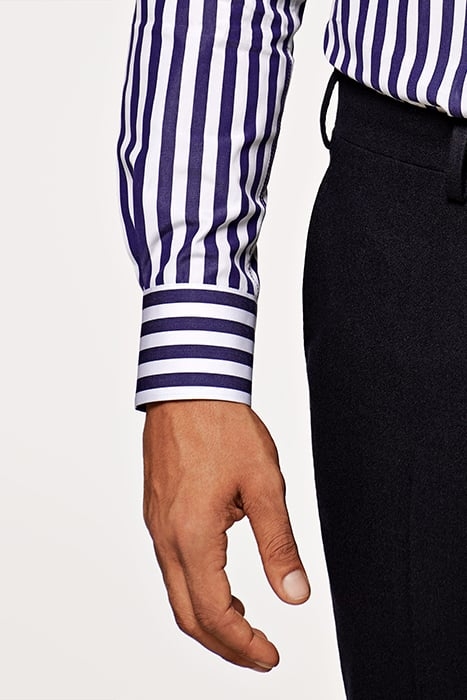 Navy Striped Extra Slim Fit Shirt 6