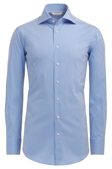 Mid Blue Striped Extra Slim Fit Shirt 2