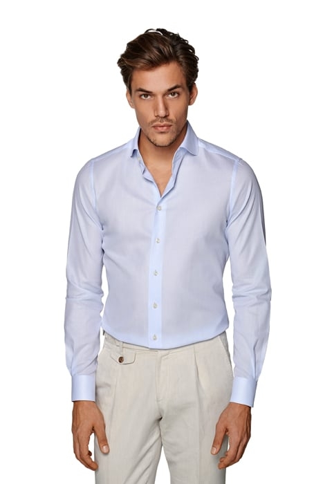 Light Blue Giro Inglese Extra Slim Fit Shirt 1