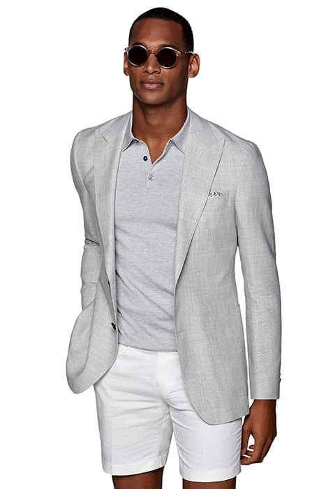 LIGHT GREY HOUNDSTOOTH HAVANA BLAZER 1
