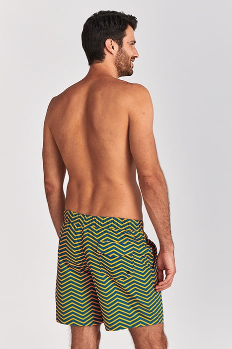 MEN SWIMSHORT ZIGZAG HORIZONTAL MICRO PEACH DEEP LAGOON BLUE 3