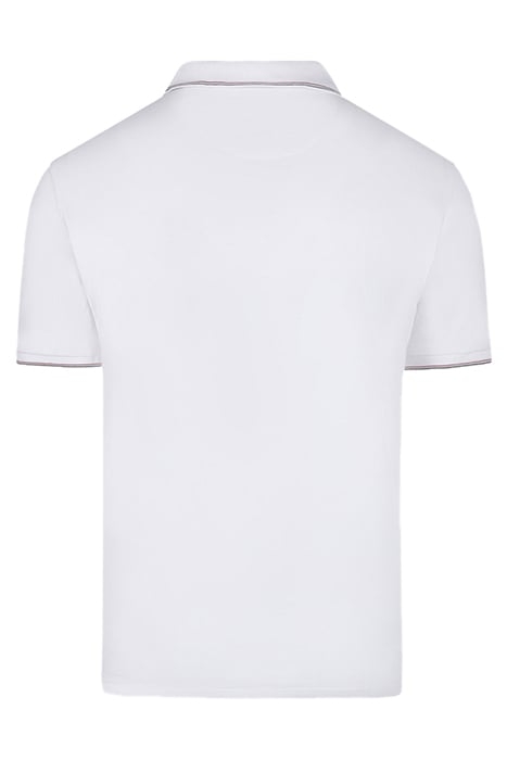 TIPPING POLO WITH BADGE RF WHITE 2