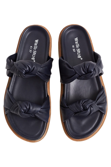 KNOTTED LEATHER FOOTBED DARK NAVY 3