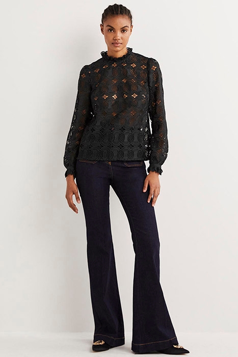 HIGH NECK LACE TOP BLK 3