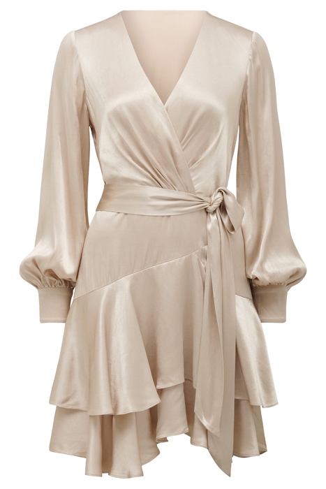 EMERSON LONG SLEEVE SATIN MINI GOLD 6