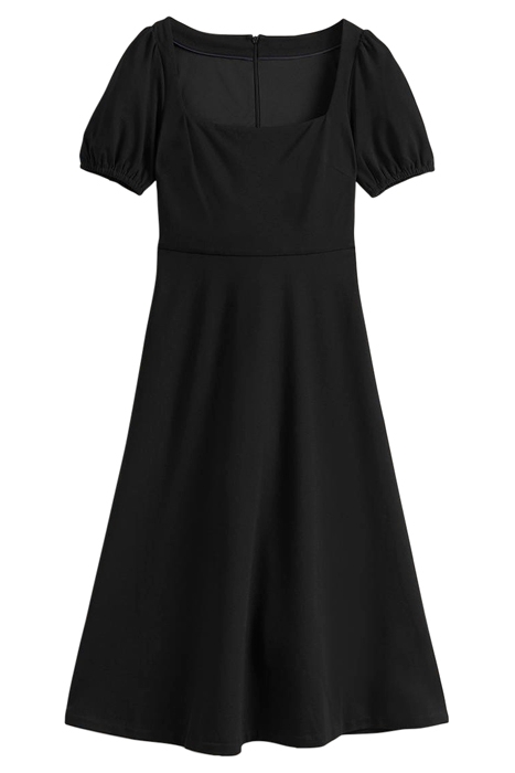 SHORT SLEEVE JERSEY MIDI DRESS BLK 5