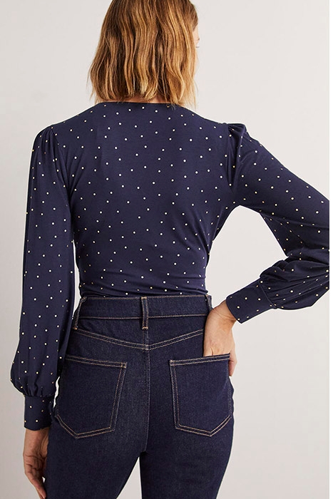 BLOUSON WRAP TOP NAV 2