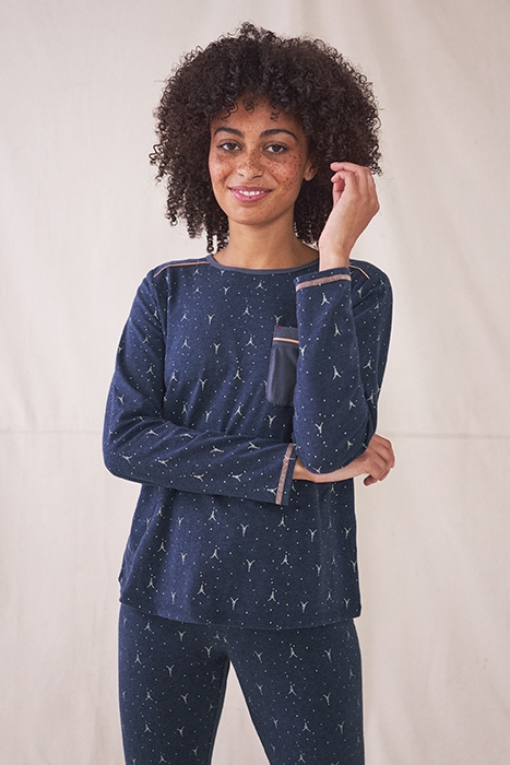 SELENA JERSEY PJ TOP PURPLE PRINT 2