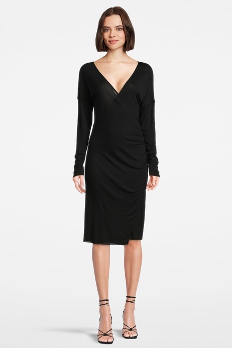 LEONIE WRAP DRESS BLACK 1