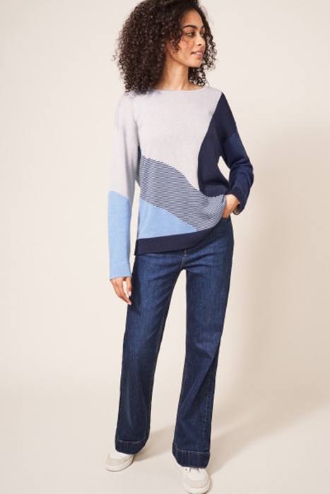 OLIVIA ABSTRACT JUMPER GREY MULTI 2