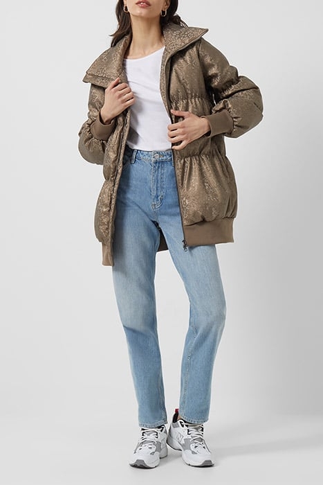 EONA LEOPARD VEGAN PUFFER JKT BRONZE MULTI 2