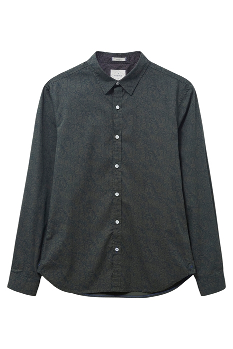 PARTY BOW TIE PRINTED SHIRT DARK GREEN 1