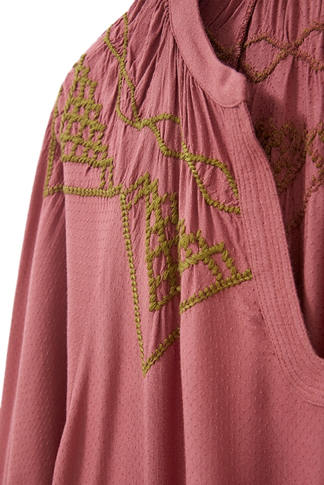 AGNES EMBROIDERED MINI DRESS PINK 4