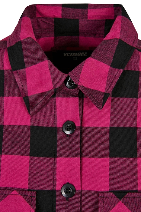 LADIES FLANELL PADDED OVERSHIRT WILDVIOLET/BLACK 8