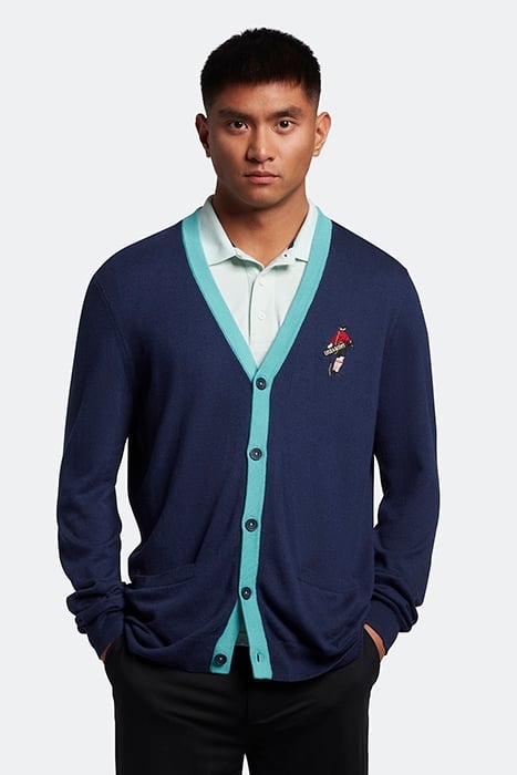 GOLF PLAYER KNITTED CARDIGAN Z05 NAVY 1