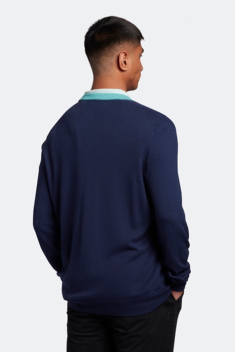 GOLF PLAYER KNITTED CARDIGAN Z05 NAVY 2