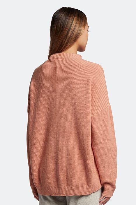 MOCK NECK JUMPER W795 DUSTY PEACH 2
