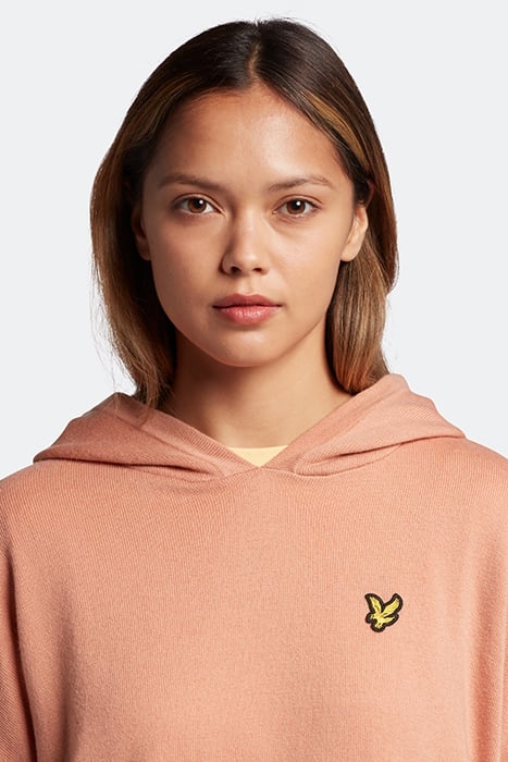 KNITTED HOODIE W795 DUSTY PEACH 4