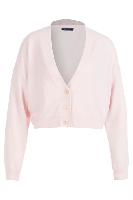 BASIC V-NECK CARDI LS PINK 1