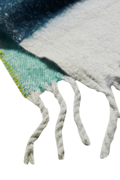 SUKI BRUSHED COLOURBLOCK SCARF BLUE MULTI 5