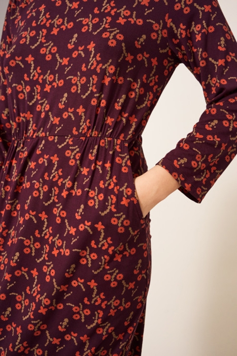 TALIA ECO VERO JERSEY DRESS PLUM MLT 4